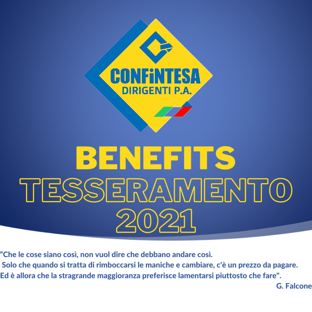 BENEFITS TESSERAMENTO 2021
